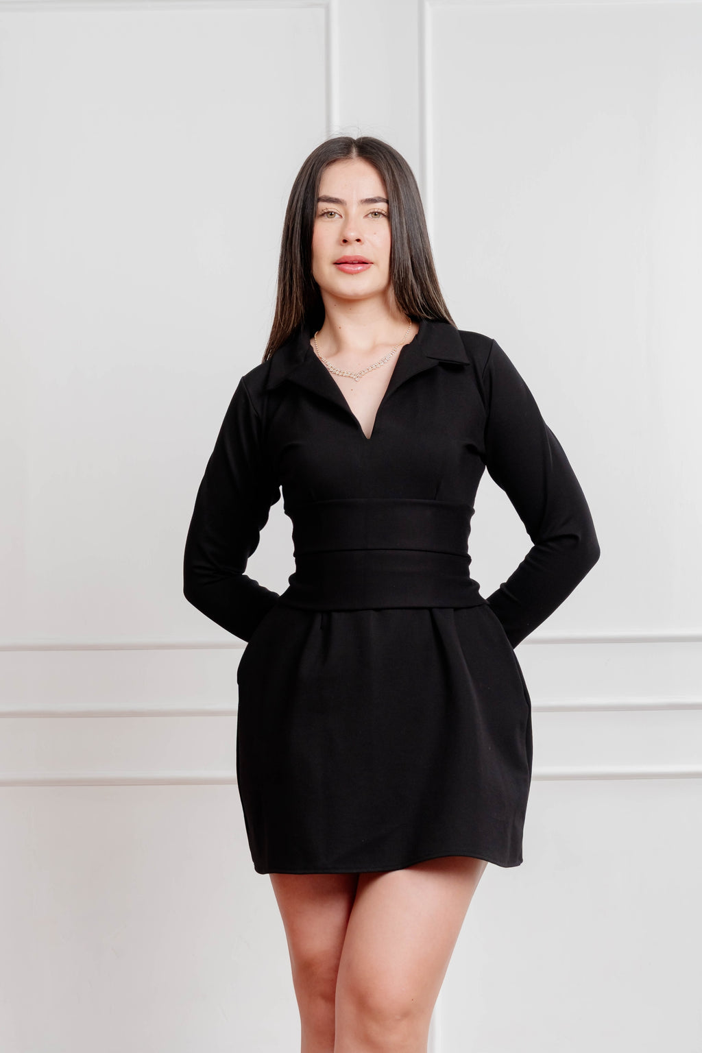 Vestido Julieta #1 Negro con fajín