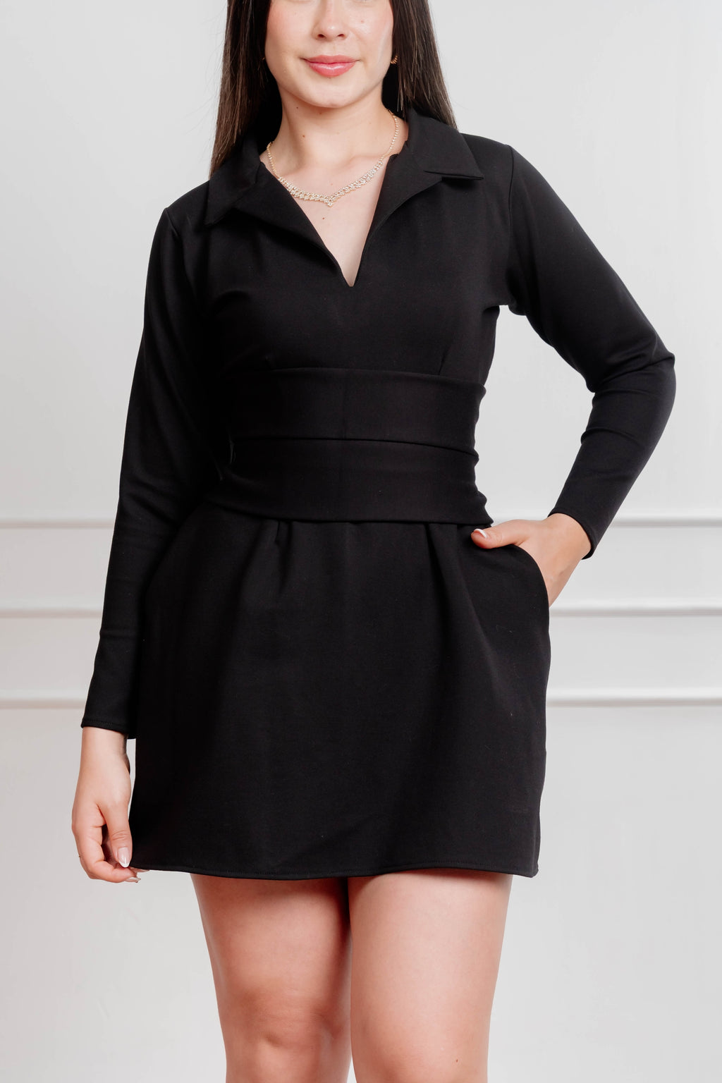 Vestido Julieta #1 Negro con fajín