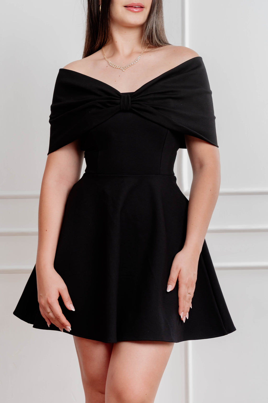 Vestido Sofia #18 Negro con Moño