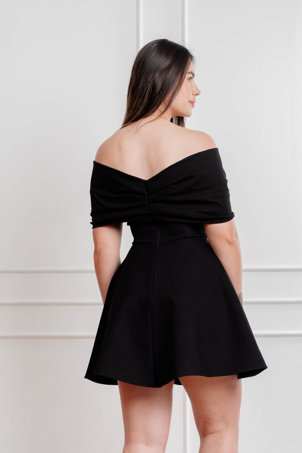 Vestido Sofia #18 Negro con Moño