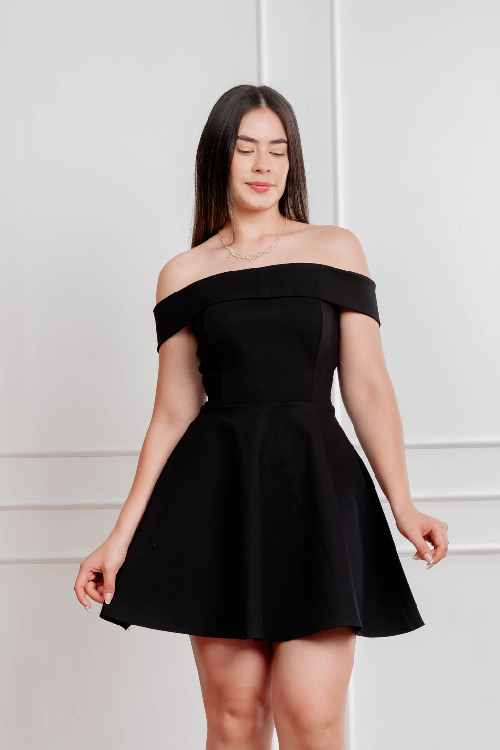 Vestido Sofia #18 Negro con pretina