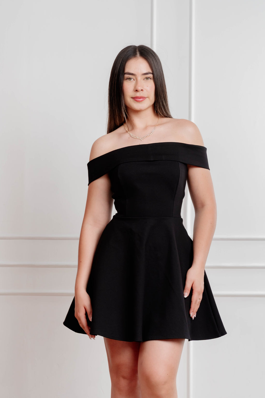 Vestido Sofia #18 Negro con pretina