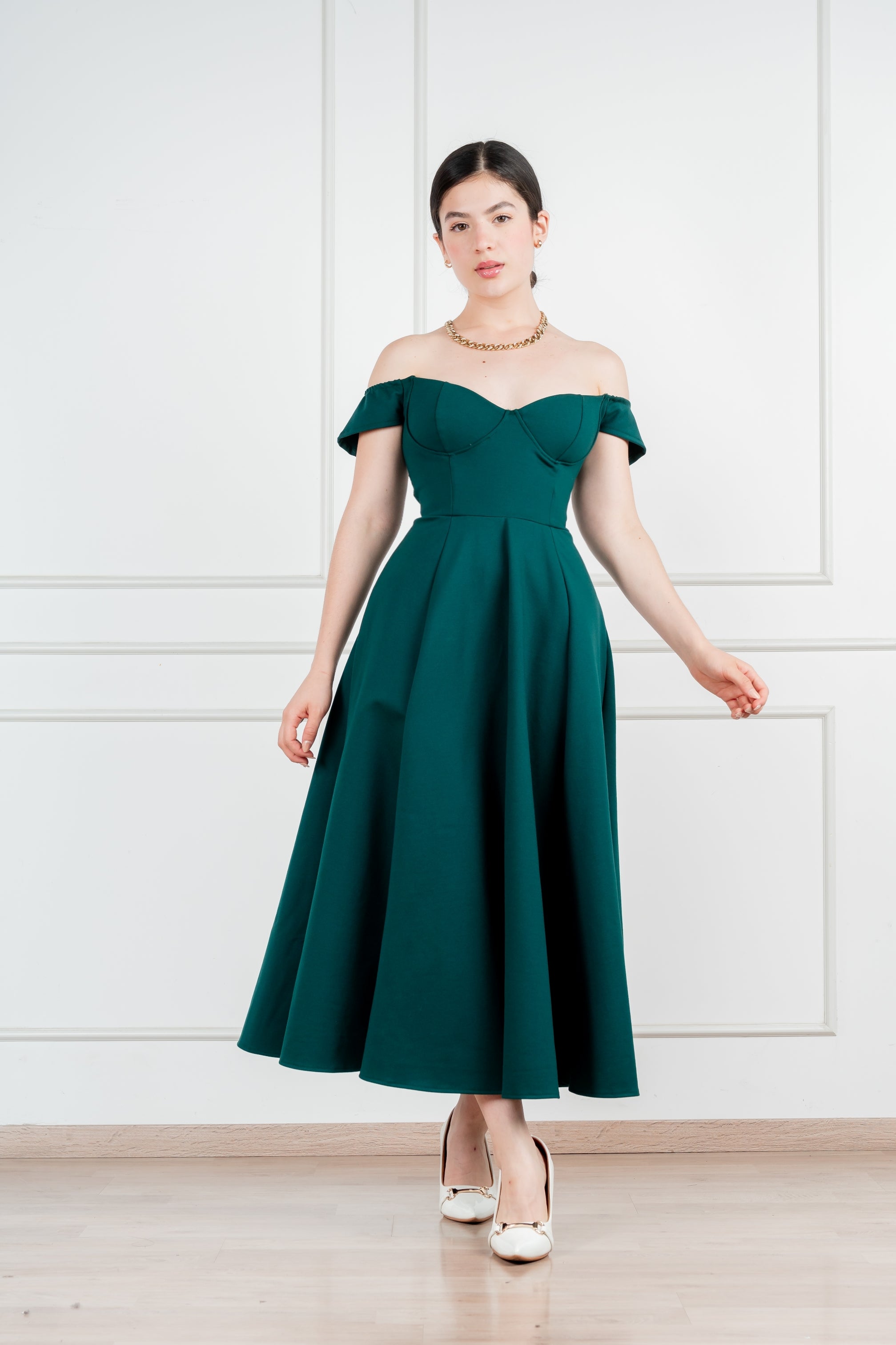 Vestido Sofia #6 Verde Botella