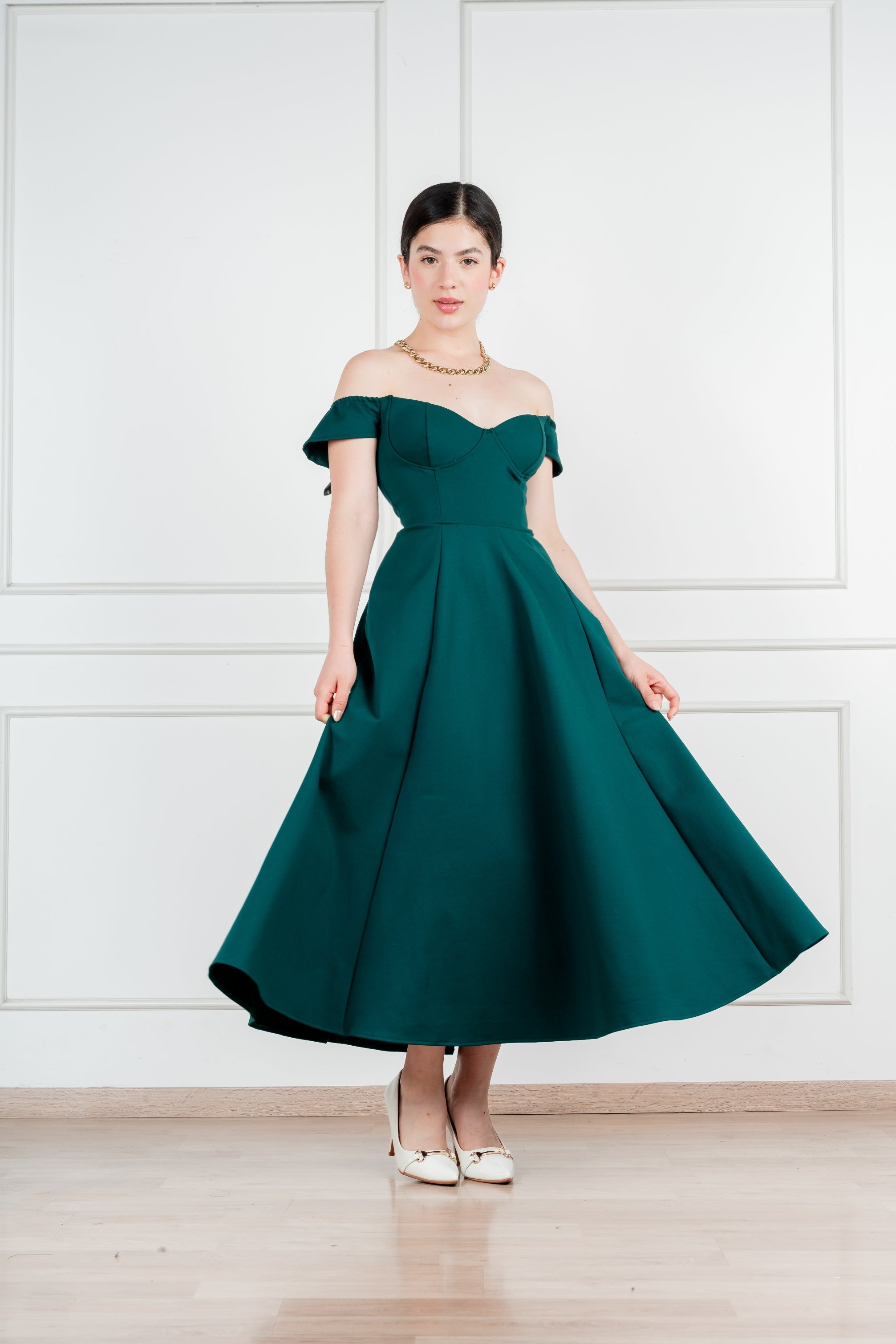 Vestido Sofia #6 Verde Botella