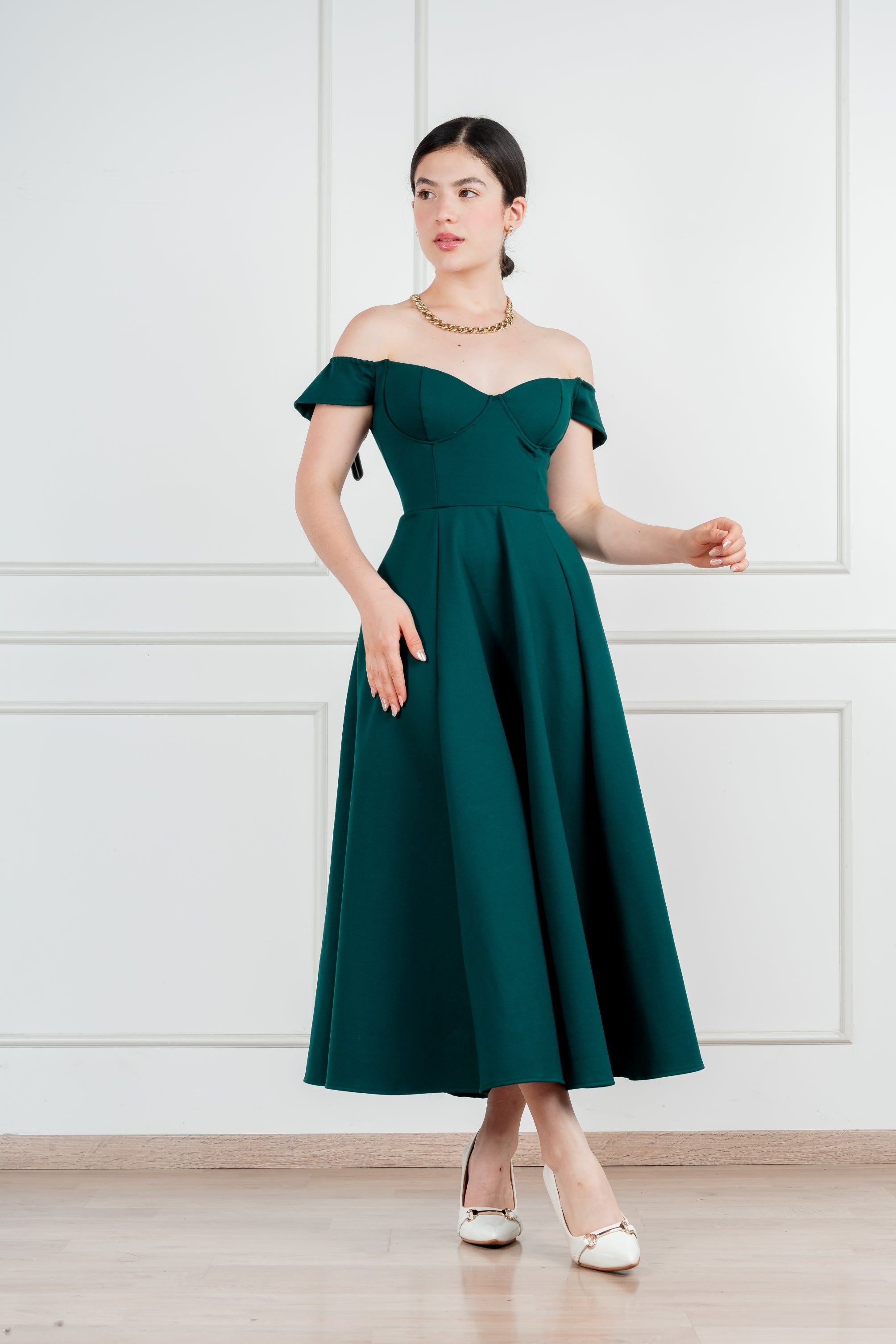 Vestido Sofia #6 Verde Botella