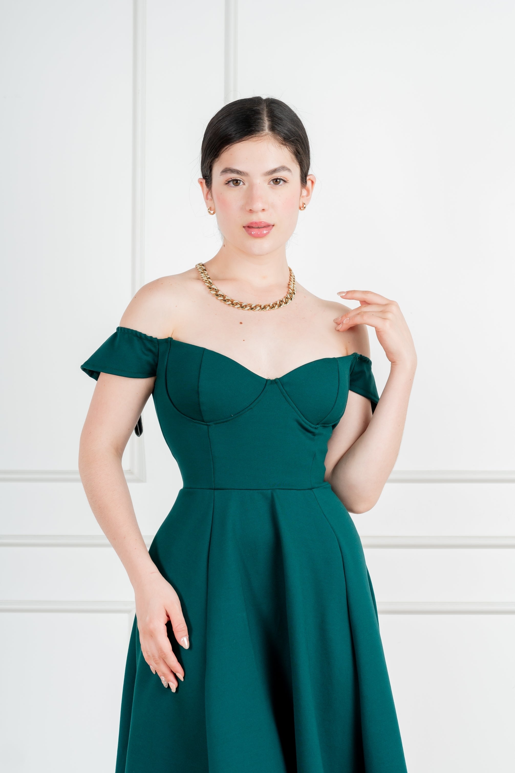 Vestido Sofia #6 Verde Botella