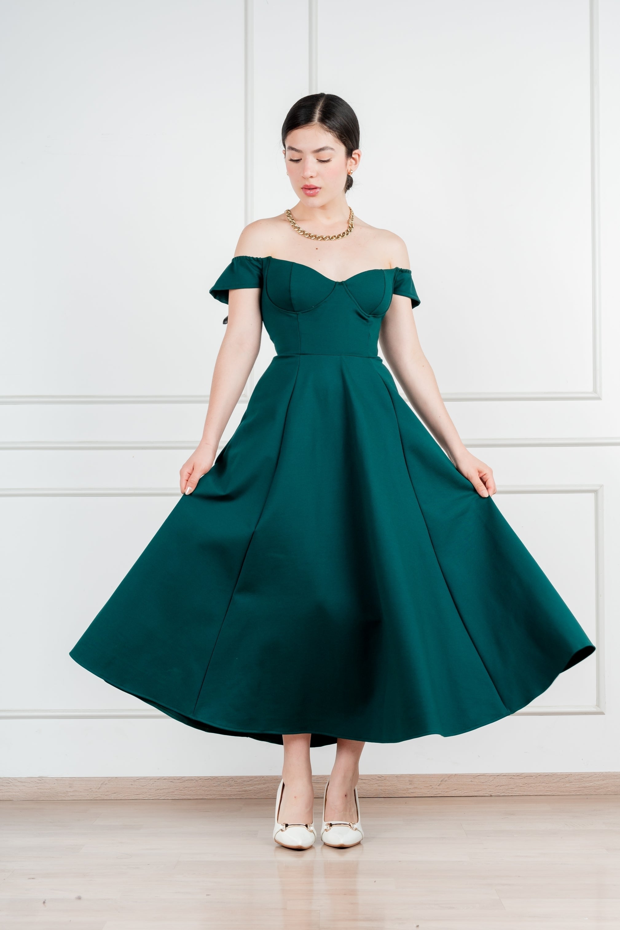 Vestido Sofia #6 Verde Botella