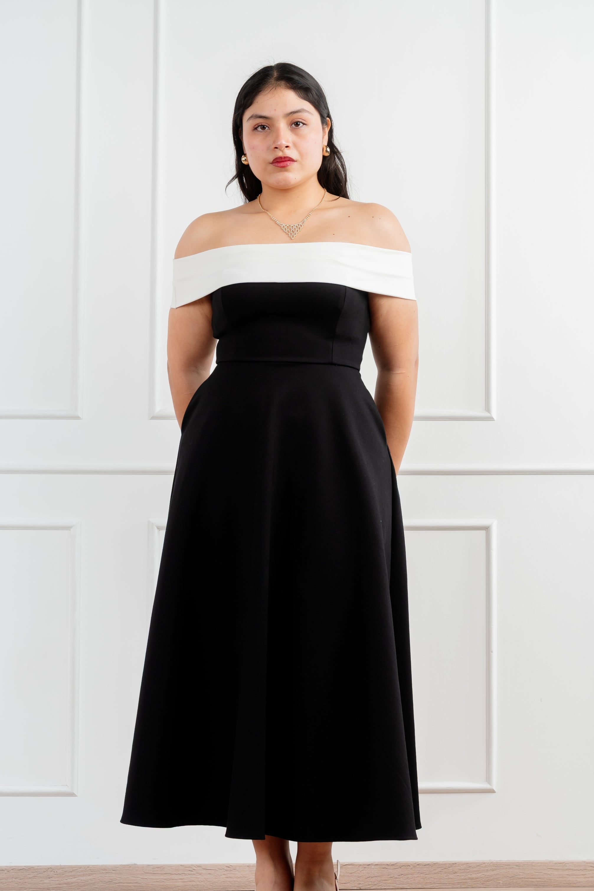 Vestido Sofia #8 Negro y blanco