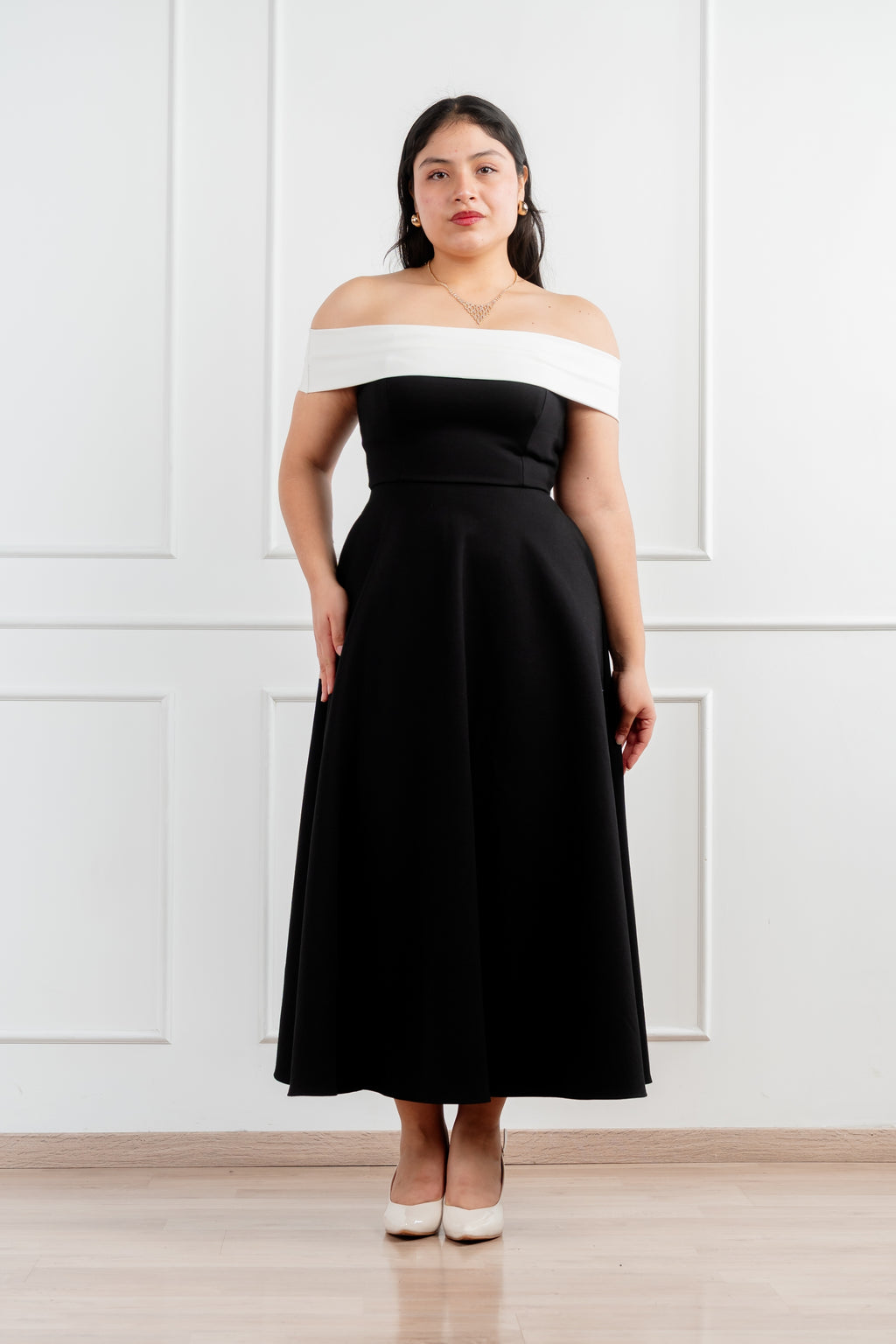 Vestido Sofia #8 Negro y blanco