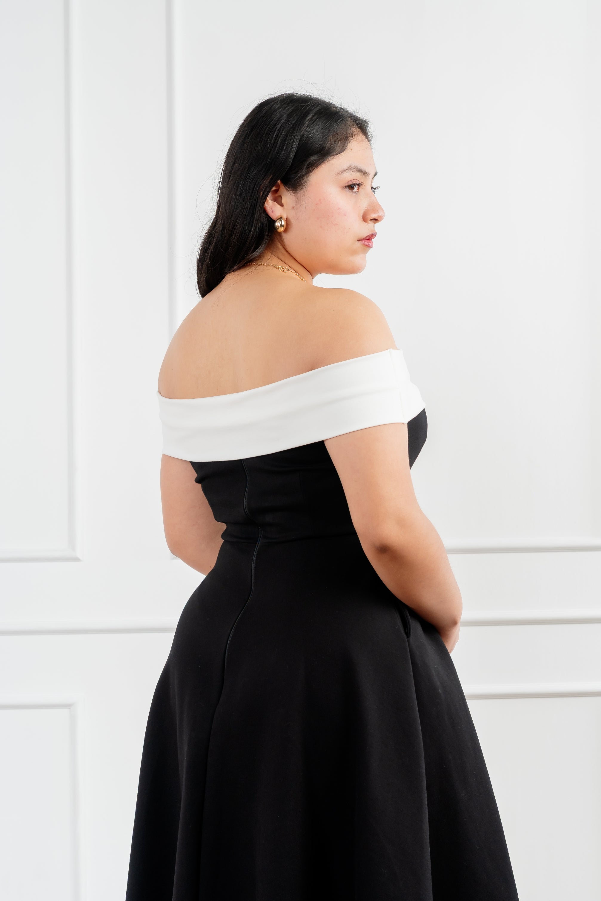 Vestido Sofia #8 Negro y blanco