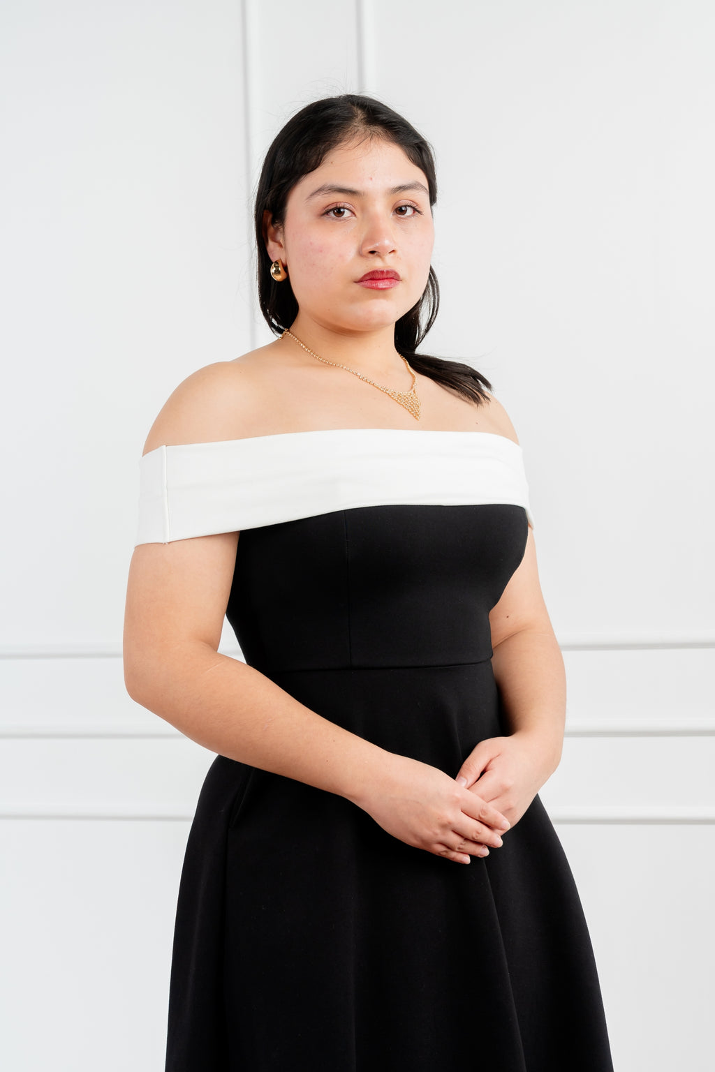 Vestido Sofia #8 Negro y blanco