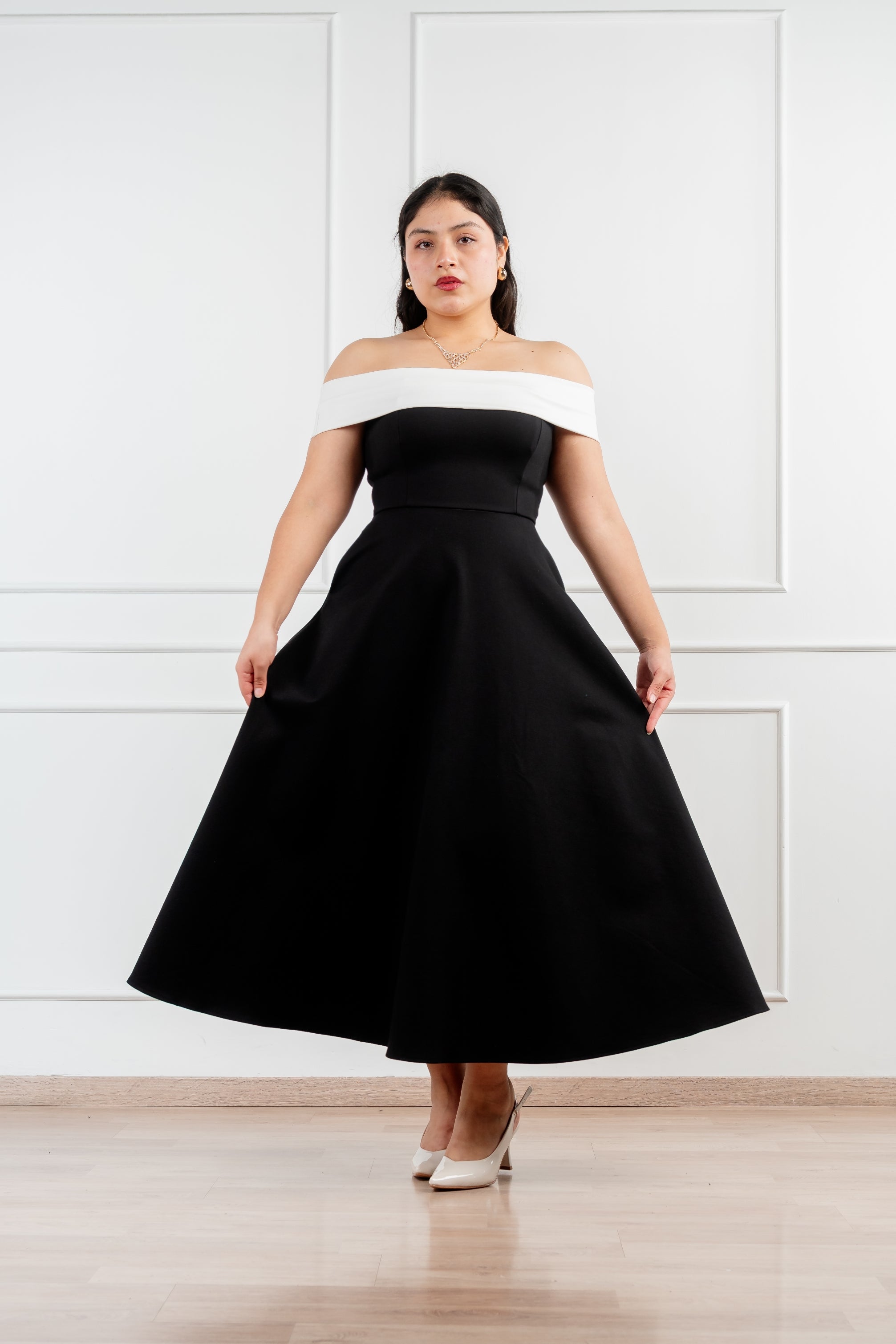 Vestido Sofia #8 Negro y blanco