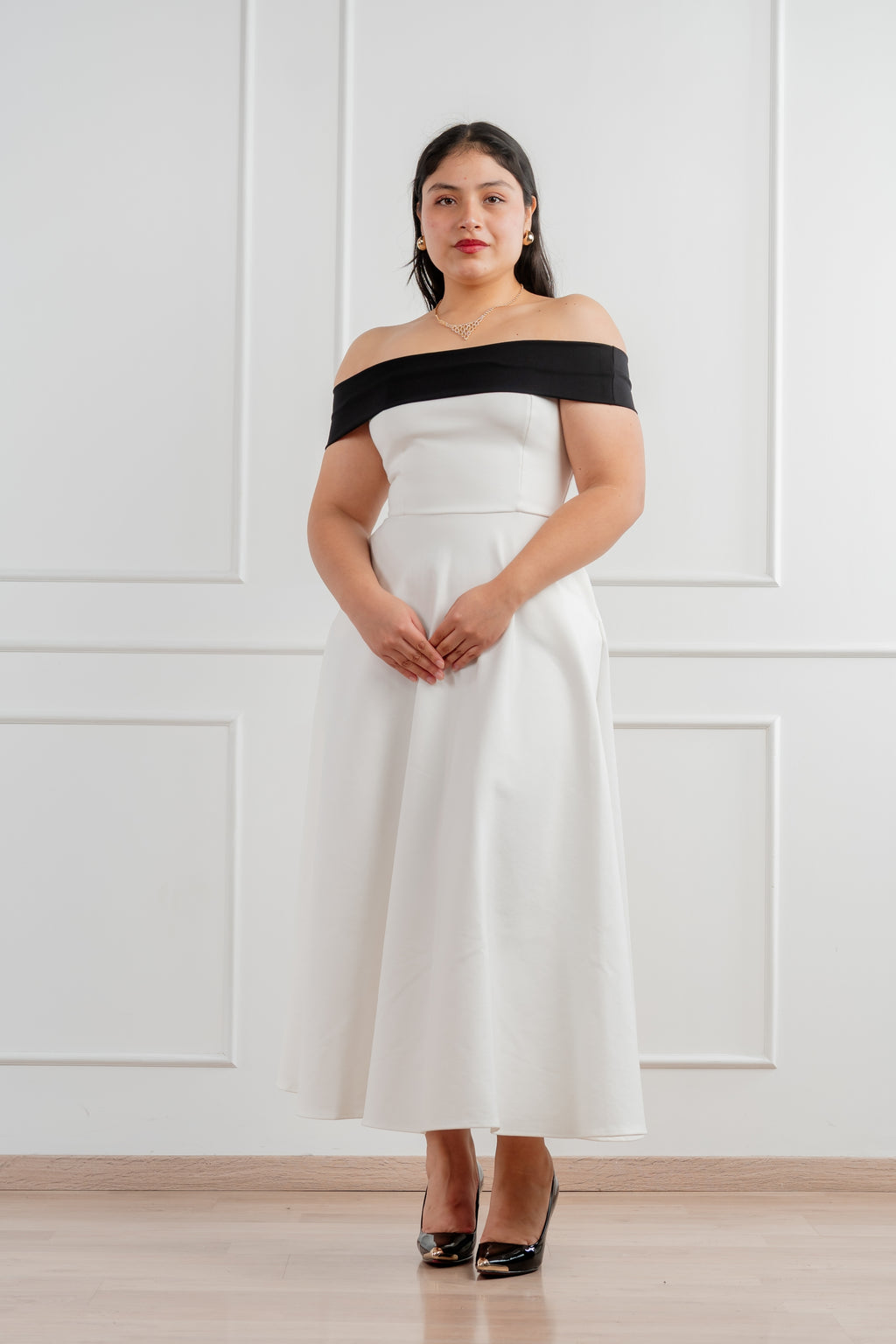 Vestido Sofia #8 Blanco y negro