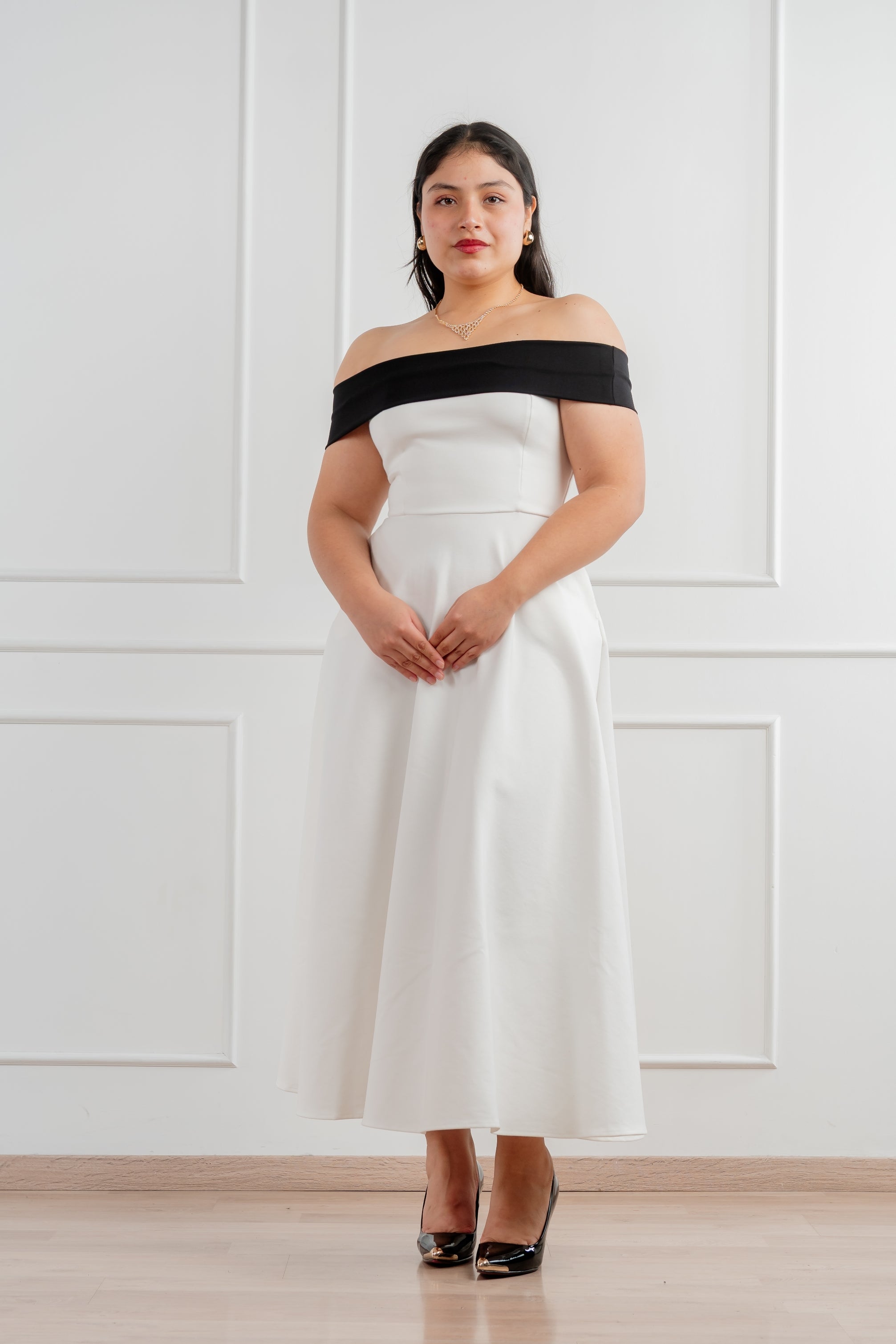 Vestido Sofia #8 Blanco y negro