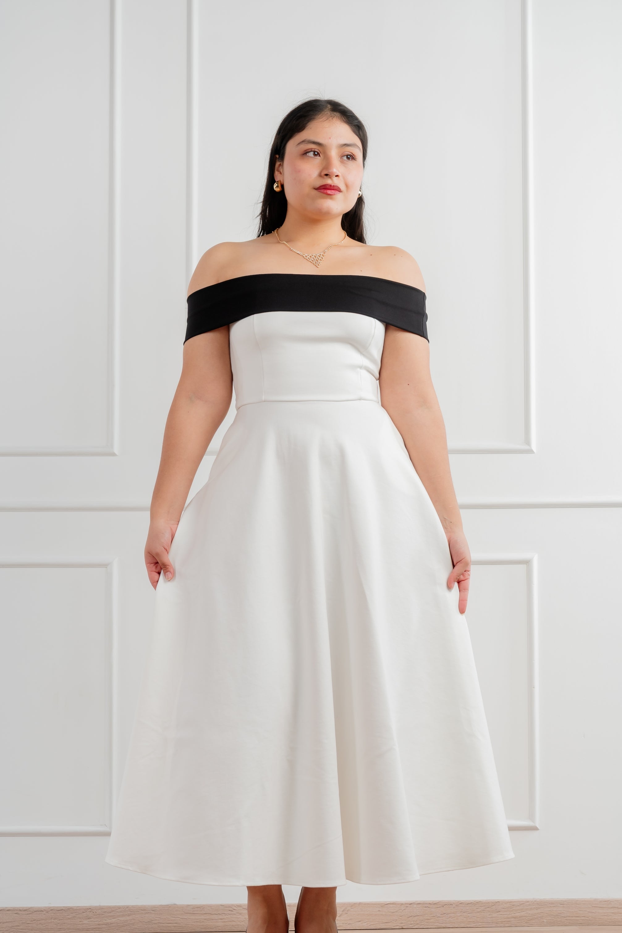 Vestido Sofia #8 Blanco y negro