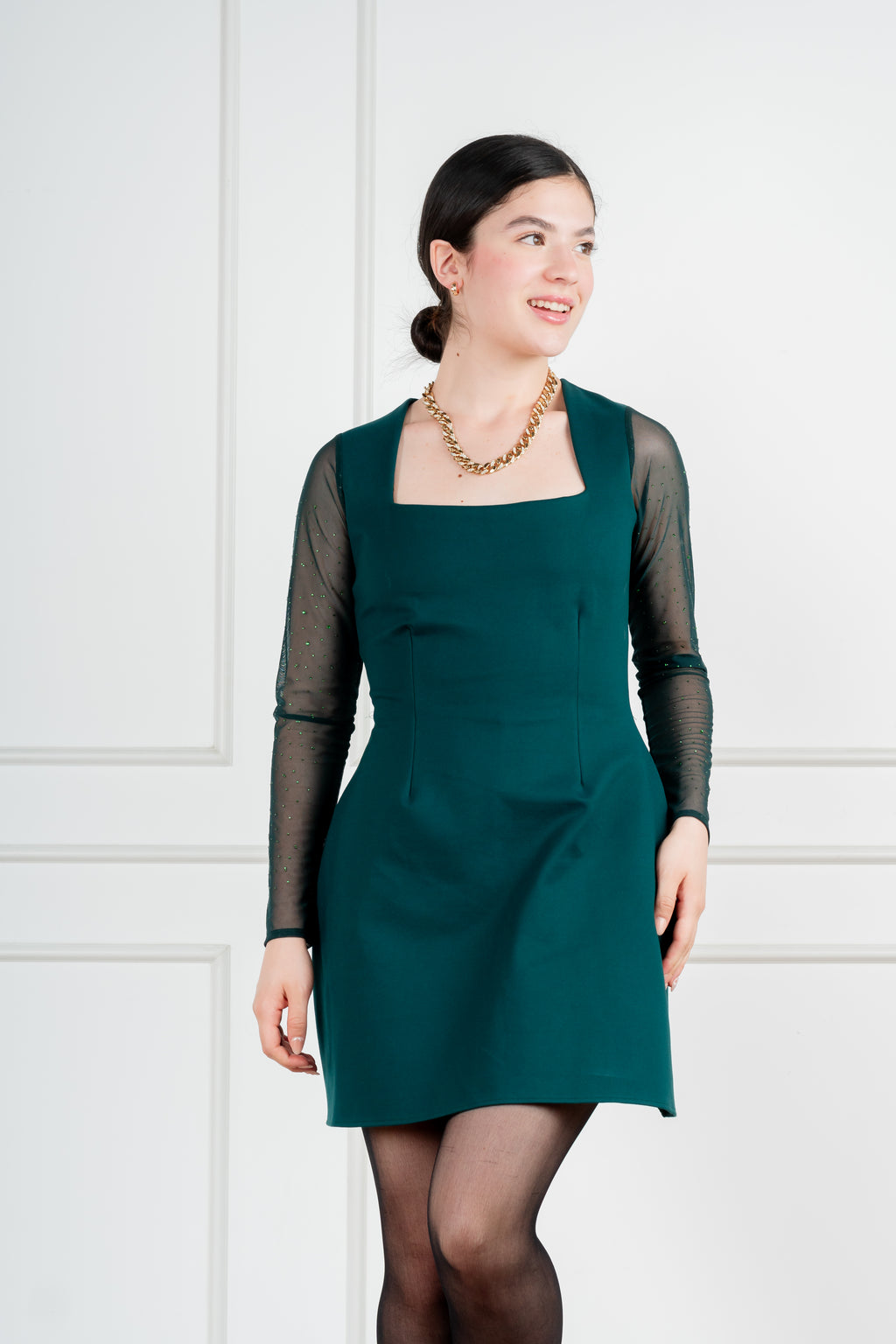 Vestido Diosa #10 Verde Botella